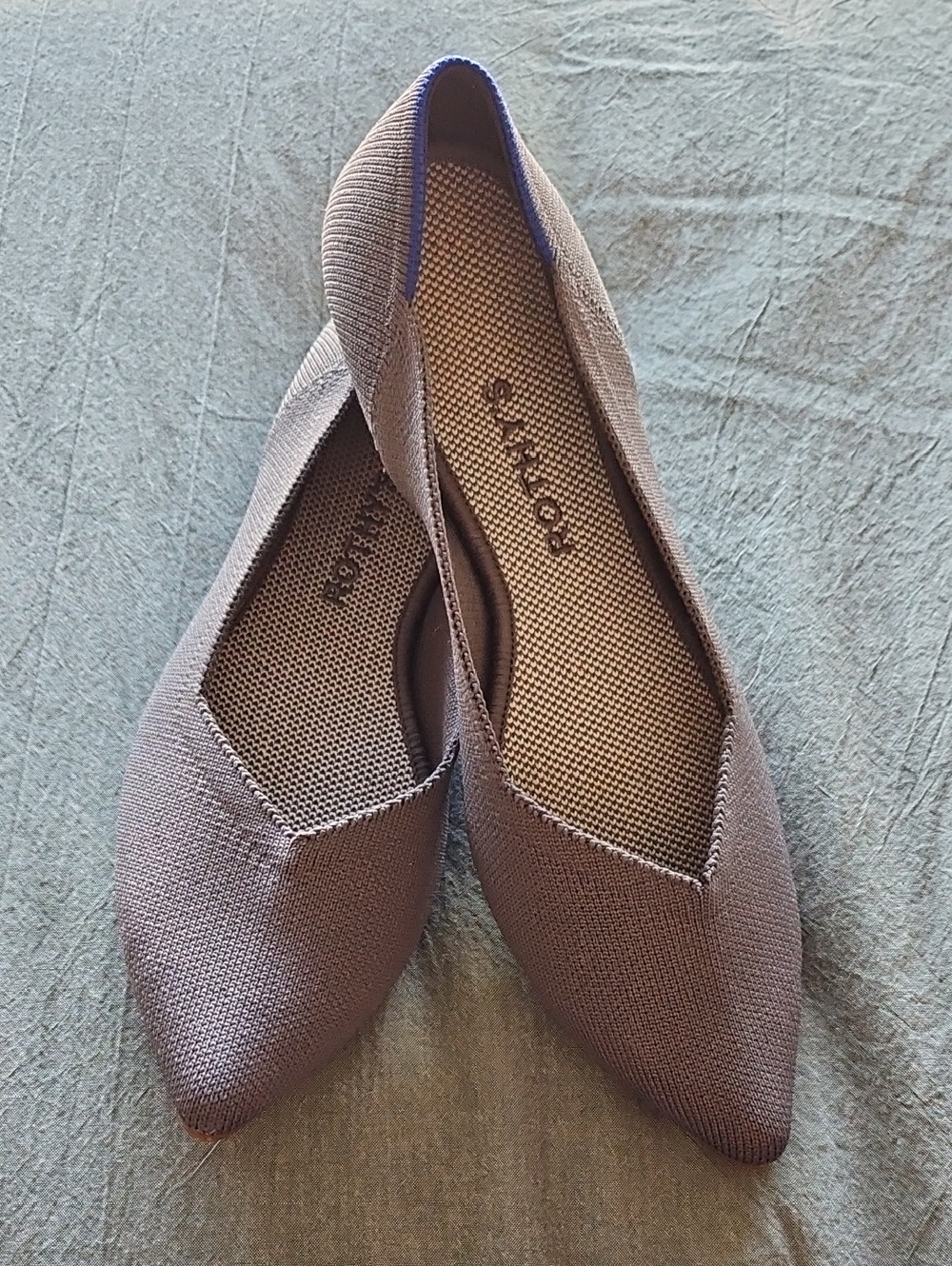 Rothy's Women's Gray Pointed Knit Flats